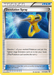 An image of a Pokémon Trainer Item card titled "Devolution Spray (113/124) [Black & White: Dragons Exalted]" from the Pokémon set. The card features an illustration of a yellow and black spray gun emitting a bright blue energy beam, surrounded by a blue atom-like design. It details its function in devolving an evolved Pokémon.