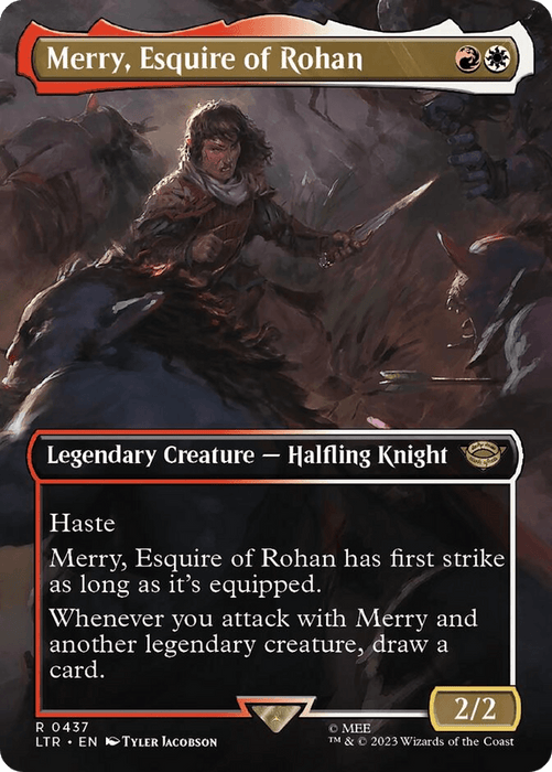 Merry, Esquire of Rohan (Borderless Alternate Art) [The Lord of the Rings: Tales of Middle-Earth]