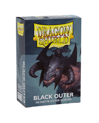 Dragon Shield: 100ct Outer Sleeves - Matte Black (Standard)