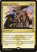 An image of the Jeskai Ascendancy [Khans of Tarkir] Magic: The Gathering card from Khans of Tarkir. This enchantment card features an illustration of four warriors, including a bearded man and a large blue creature. The card text describes abilities related to casting noncreature spells and enhancing creatures, all framed by a gold border.