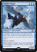 A Magic: The Gathering card titled "Zephyr Singer [March of the Machine]." This creature card depicts a winged, blue-skinned Siren Pirate flying through a cloudy sky with an intense expression, soaring above ocean waves. Attributes include Convoke, Flying, Vigilance, and a 3/4 power/toughness with additional abilities.