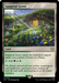 A detailed illustration of Sunpetal Grove [The Lord of the Rings: Tales of Middle-Earth Commander], a lush and vibrant land card from Magic: The Gathering. The grove features blooming flowers, dense greenery, and sunlight filtering through. The card text indicates it provides white or green mana and enters the battlefield tapped unless a Forest or Plains is controlled.