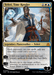 A Magic: The Gathering card titled "Teferi, Time Raveler [Ravnica Remastered]" showcases Teferi, a Legendary Planeswalker with dark skin, wearing a white and blue robe adorned with gold and red accents. Holding a glowing staff and casting a spell with an outstretched hand, the card features his abilities and stats. Artwork by Chris Rallis.