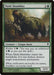 A Magic: The Gathering product named Mold Shambler [Zendikar] depicts a large, moss-covered Creature walking through a swamp. The card costs 3G to cast, has a kicker cost of 1G, and its ability destroys a target noncreature permanent if kicked. It is a 3/3 Fungus Beast with flavor text.
