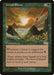 Magic: The Gathering card from Urza's Saga featuring Vernal Bloom [Urza's Saga], a rare green Enchantment with a mana cost of three generic and one green mana. The text reads, "Whenever a forest is tapped for mana, it produces an additional green mana." The art by Bob Eggleton depicts a lush, blooming forest under a radiant sky.