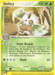 A rare Shiftry (22/100) [EX: Sandstorm] from the Pokémon series with 120 HP. It's a Stage 2 Grass-type that evolves from Nuzleaf. Shiftry is depicted standing with an intense expression, arms raised. It has two moves: Feint Attack (40 damage) and Slash (60 damage).