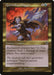 A "Magic: The Gathering" card titled "Quicksilver Dagger [Apocalypse]." It depicts a warrior in front of a cackling fire, holding a glowing dagger and pointing it forward. The card has blue and red mana symbols, an Aura enchantment effect description, and flavor text referencing dwarven weapon techniques.