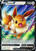 A Pokémon Eevee V (SWSH065) [Sword & Shield: Black Star Promos] from the Sword & Shield series featuring Eevee V with 190 HP. Displayed moves are "Collect" to draw three cards and "Brave Buddies," which does 80+ damage if a Supporter card was played. The artwork shows a playful Eevee leaping with a vibrant background. This Colorless Black Star Promo is marked SWSH065.