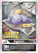 The image is a Digimon card from the Digimon Card Game Fest 2022 [Double Diamond Promos] series featuring Pagumon [BT6-005], a purple, droplet-shaped black Digimon with a sleepy expression, lying on a pile of bones with a smaller yellow creature on its back. The card is labeled "Digi-Egg" and details Pagumon's ability when deleted.