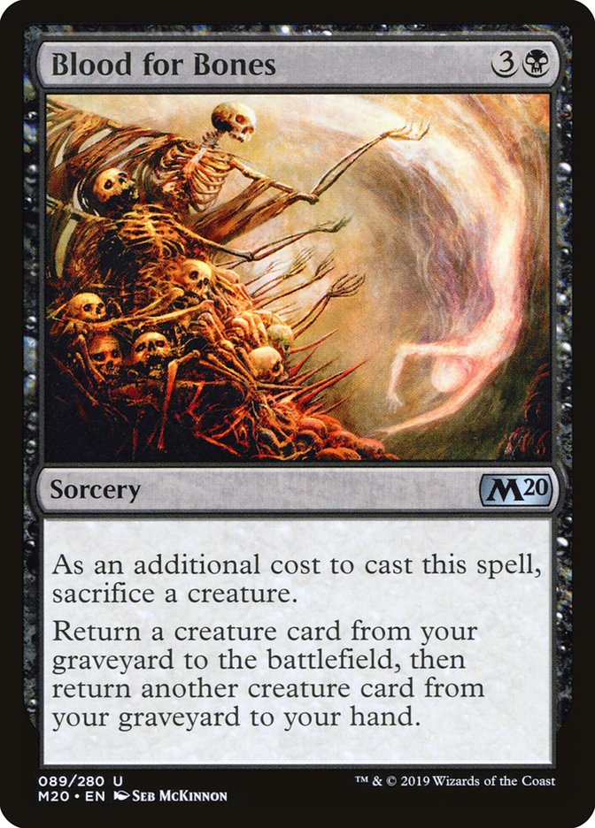 The image features a Core Set 2020 card from Magic: The Gathering, named 