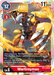 Trading card featuring WarGreymon [BT1-025] [Release Special Booster Ver.1.0], a Super Rare, robotic, armored dragon-like Digimon by Digimon. It has a white body, yellow chest armor, and large metal claws. Text on the card from Release Special Booster Ver.1.0 indicates it's a Level 6 Digimon with 11,000 DP and a play cost of 12. Abilities include gaining security attack and ignoring security skills