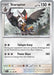 A Pokémon Staraptor (150/198) [Scarlet & Violet: Base Set] card featuring a bird-like creature with black, white, and red plumage. Part of the Scarlet & Violet: Base Set, this uncommon card has 150 HP and contains the moves "Tailspin Away" (60 damage) and "Power Blast" (180 damage). The card is labeled 150/198 and includes detailed stats and descriptions.