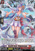 A holo trading card, "Stealth Fiend, Shigamanago (D-BT01/H05EN) [Genesis of the Five Greats]," from Bushiroad. This card features a character with long purple hair adorned with flowers and ribbons. She dons a traditional, colorful outfit with flowing sleeves and holds a fan. As part of the Dragon Empire set from Genesis of the Five Greats, she has Grade 1, Power 8000, Shield 5000.