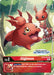 A Promo Digimon card titled "Gigimon [BT12-001] (Ultimate Cup) [Across Time Promos]" features a red, dragon-like creature named Gigimon with a smaller version perched on its head and another one jumping beside it. The card, marked "BT12-001" and labeled as "Lv.2," includes an ability description below and showcases a forest scene in the background.