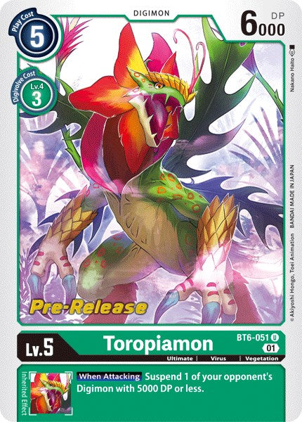 A Digimon card titled 