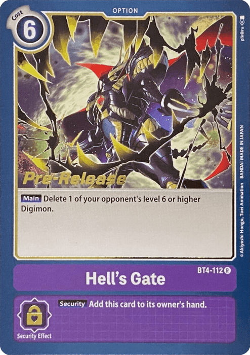 Hell's Gate [BT4-112] [Great Legend Pre-Release Promos]