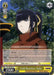 A trading card from the Bushiroad game "Overlord". It features "Cold Reaction, Nabe (OVL/S62-E012 U) [Nazarick: Tomb of the Undead]," an uncommon anime-style character with dark hair and bangs, wearing a black and gold outfit. The card has stats, abilities, and descriptions, with a 2500 power rating. Additional text and Nazarick: Tomb of the Undead logos are present.