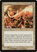 The image shows a Magic: The Gathering card named "Fight or Flight [Invasion]." It depicts a chaotic combat scene with armed soldiers and creatures in battle. The card's cost is shown as "3W," indicating three generic mana and one white mana. This Enchantment, illustrated by Randy Gallegos, has specific game effects detailed in the text box.