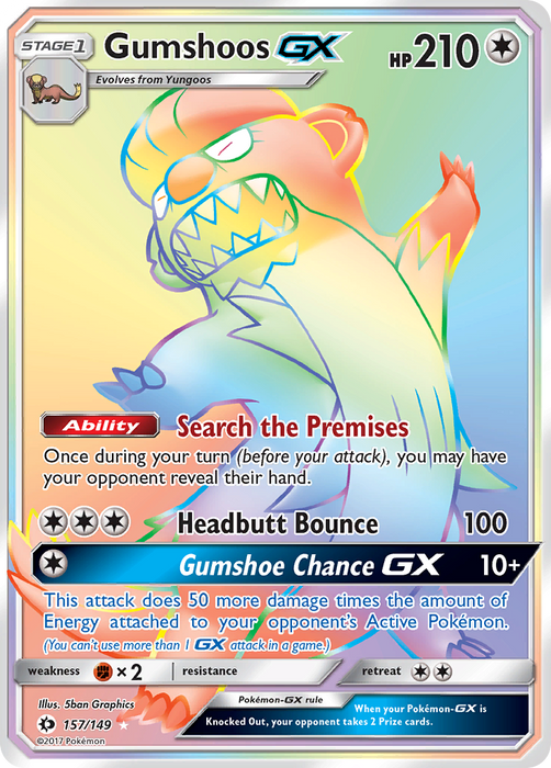 Gumshoos GX (157/149) [Sun & Moon: Base Set]