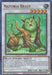 The image is of a "Naturia Beast (Duel Terminal) [HAC1-EN120] Parallel Rare" Yu-Gi-Oh! trading card. It features an illustration of a green tiger-like creature with large wooden horns and tree-like features on its body. This Synchro/Effect Monster boasts ATK 2200 and DEF 1700.