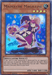 Image of a Yu-Gi-Oh! trading card titled "Madolche Magileine [DUOV-EN068] Ultra Rare." The Ultra Rare card features a spellcaster with pink hair, wearing a pink dress and hat, holding a broom with green leaves. Sweets surround her. The Effect Monster has an ATK of 1400, DEF of 1200 with detailed spellcaster/effect descriptions.