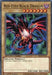 A Yu-Gi-Oh! trading card from the Battle City Box featuring Red-Eyes Black Dragon [SBCB-EN167] Common, a ferocious dragon with red and black scales. It boasts 2400 attack points and 2000 defense points. The card depicts the dragon rearing up, surrounded by a glowing blue and black aura. The title reads: "Red-Eyes Black Dragon.