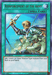 A Yu-Gi-Oh! trading card titled "Reinforcement of the Army [LCJW-EN286] Ultra Rare" from Joey's World shows a knight leading two soldiers. The knight, holding a sword and adorned in armor, has blond hair and a determined expression. This Ultra Rare Spell Card with ID LCJW-EN286 adds a Level 4 Warrior-Type monster to your hand.