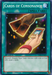 The Yu-Gi-Oh! Normal Spell card "Cards of Consonance [SDBE-EN025] Common" from a Structure Deck features artwork depicting a hand offering two Yu-Gi-Oh! cards to another hand that holds a single card. The card's effect reads: "Discard 1 Dragon-Type Tuner monster with 1000 or less ATK; draw 2 cards.