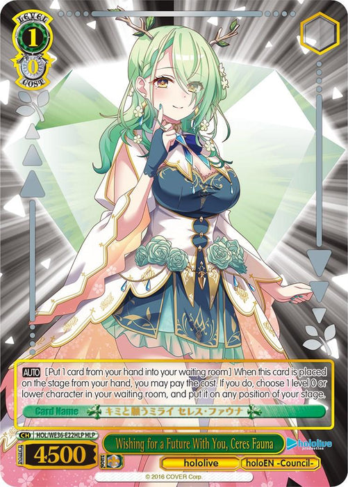 Wishing for a Future With You, Ceres Fauna (Foil) [hololive production Premium Booster]