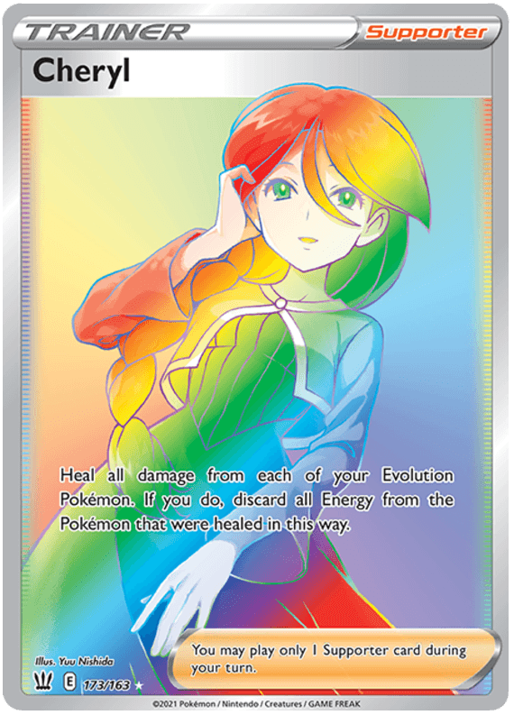 A holographic Pokémon card titled 