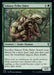 A Magic: The Gathering card from Commander Legends: Battle for Baldur's Gate featuring "Sakura-Tribe Elder." The card has green borders and displays a snake-like creature holding a staff. Labeled as a "Snake Shaman" with a power/toughness of 1/1, it includes instructions on its sacrifice ability and flavor text below.