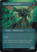 The Magic: The Gathering card titled "Delver of Secrets // Insectile Aberration (Borderless) [Secret Lair: From Cute to Brute]" features a humanoid insect creature with wings, enveloped in a green hue. This Rare Creature - Human Insect card has the ability "Flying" and showcases its power/toughness as 3/2 in the bottom-right corner. The text reads: "Now insects occupy a special place in his lungs, intestines.