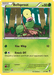Image of a common rarity Bellsprout Pokémon card from the XY Furious Fists expansion, numbered 1/111. This Grass Type Pokémon stands in a forest with green leaves and a brown stem. The card displays 50 HP, an attack Vine Whip with 10 damage, and Knock Off, discarding a random card from the opponent's hand.