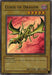 Yu-Gi-Oh! trading card titled "Curse of Dragon [LOB-066] Super Rare" from The Legend of Blue Eyes White Dragon, featuring an illustration of a green, menacing dragon with large wings and sharp claws against a red, fiery background. This Super Rare Normal Monster includes stats: ATK/2000 DEF/1500 and description: "A wicked dragon that taps into dark forces to execute a powerful
