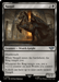 A Magic: The Gathering card titled "Nazgul (335) [The Lord of the Rings: Tales of Middle-Earth]" features an ominous Wraith Knight on horseback, shrouded in black robes, emerging from towering stone structures. Inspired by The Lord of the Rings, the card includes "Deathtouch" and abilities related to the Ring and Wraiths, with a power/toughness of 1/2.