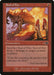 A "Seal of Fire [Nemesis]" Magic: The Gathering card. It shows an enchantment card with artwork of a fiery creature emerging from a seal being torn apart by hands. Text reads: "Sacrifice Seal of Fire: Seal of Fire deals 2 damage to target creature or player." At the bottom, a flavor quote is inscribed.