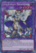 A Yu-Gi-Oh! Fusion/Effect Monster named "Gem-Knight Seraphinite [SHVA-EN048] Secret Rare." It depicts a warrior in blue and white armor with golden accents, holding blue swords. The Secret Rare card has a purple background with gem-like decorations. Its stats are ATK 2300 and DEF 1400, with detailed effects written below the image.