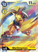 The WarGreymon [BT4-048] [Great Legend] trading card from Digimon showcases WarGreymon, a Mega-level DragonKin creature adorned in metallic armor and equipped with large claws. This vibrant and dynamic card features stats such as a play cost of 12, level 6, and 11,000 DP, along with an effects section detailing its gameplay abilities.