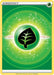 The image is a Pokémon trading card featuring a green leaf symbol in a black circle, representing Grass Energy [Sword & Shield: Brilliant Stars] from the Pokémon series. The background has a green gradient with sparkling, star-like particles radiating from the center. The card has a yellow border and includes ©2022 Pokémon / Nintendo / Creatures / GAME FREAK text at the bottom.