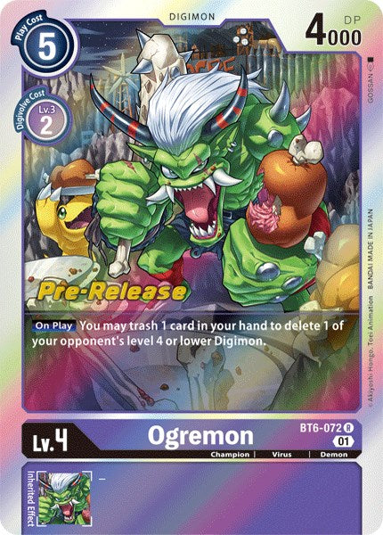 The image shows a rare Digimon card featuring 