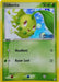 A Pokémon Chikorita (51/115) (Stamped) [EX: Unseen Forces] trading card featuring Chikorita with 50 HP, depicted as a green leaf-like creature with a happy expression. Its moves are "Headbutt" (10 damage) and "Razor Leaf" (20 damage). The card, numbered 51/115, is from the EX Unseen Forces series and illustrated by Atsuko Nishida.