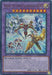 A Yu-Gi-Oh! card titled "Wake Up Your Elemental HERO [MAZE-EN014] Ultra Rare" depicts a powerful Fusion Monster with vibrant artwork. Surrounded by various Elemental HERO characters, the main warrior wears gold and silver armor, holding a shield and a sword. This Ultra Rare card features detailed descriptions and stats.