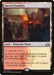 A Rare Land card from the Guilds of Ravnica set, "Sacred Foundry [Guilds of Ravnica]" by Magic: The Gathering features artwork depicting a fiery foundry with towering metal structures and molten rivers. As a land card with both Mountain and Plains types, it includes Commander Yaszen's quote: "You will not be trained here. You will be forged.