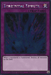 The image displays a Yu-Gi-Oh! trading card named "Torrential Tribute [NKRT-EN043] Platinum Rare," a Normal Trap. The card background is dark purple with a deep blue and black swirl design at the center. The text reads, "When a monster(s) is Summoned: Destroy all monsters on the field." The serial number is 53582587.