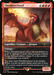 A Magic: The Gathering card from the Secret Lair Drop Promos, titled "Themberchaud," showcases a fierce red dragon with striking red and black borders. The text reads "Legendary Creature — Dragon," highlighting its impressive abilities for dealing damage and gaining flying. Themberchaud has an outstanding power/toughness rating of 5/5.