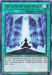 An image of the Yu-Gi-Oh! card "The Gates of Dark World [LCJW-EN253] Ultra Rare." The Field Spell card features an eerie gateway with dark energy and lightning in a mystical setting. It's a 1st edition Spell Card, LCJW-EN253, boosting Fiend-Type monsters and allowing draws under certain conditions.