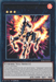 A Yu-Gi-Oh! trading card titled "Salamangreat Miragestallio [SDSB-EN042] Ultra Rare." This *Ultra Rare* Xyz/Effect Monster features a fiery mechanical horse with a sleek, black metallic body engulfed in flames. It has sharp, angular features and is rearing on its hind legs. The card details include its attributes, type, abilities, and stats.