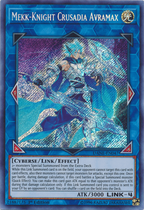 The image features a Yu-Gi-Oh! trading card named 