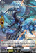 Introducing the Violate Dragon (D-BT01/H22EN) trading card from Bushiroad's Genesis of the Five Greats series. This card features a menacing, holo-armored dragon adorned with glowing blue accents and scales. The background captures a futuristic, cybernetic ambiance, perfectly complementing its Power: 6000 and Critical: 1 stats. Detailed abilities and traits are conveniently listed in a text box at the bottom of the card.