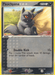 A common Pokémon trading card from the EX: Power Keepers series featuring Poochyena with 50 HP. The illustration shows a dark gray Poochyena with yellow eyes, resting against a haystack in a grassy field. It has two attack points: "Double Kick," which requires 2 coins flipped to determine damage. The card is named Poochyena (58/108) [EX: Power Keepers] by Pokémon.